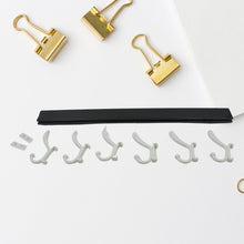 Wall Door Hook Rail | 6 Hook Hanger for Clothes & Hats | With Eco-Friendly Adhesive