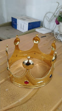Royal Crown with Colored Gems (1 Pc / Golden & Silver)